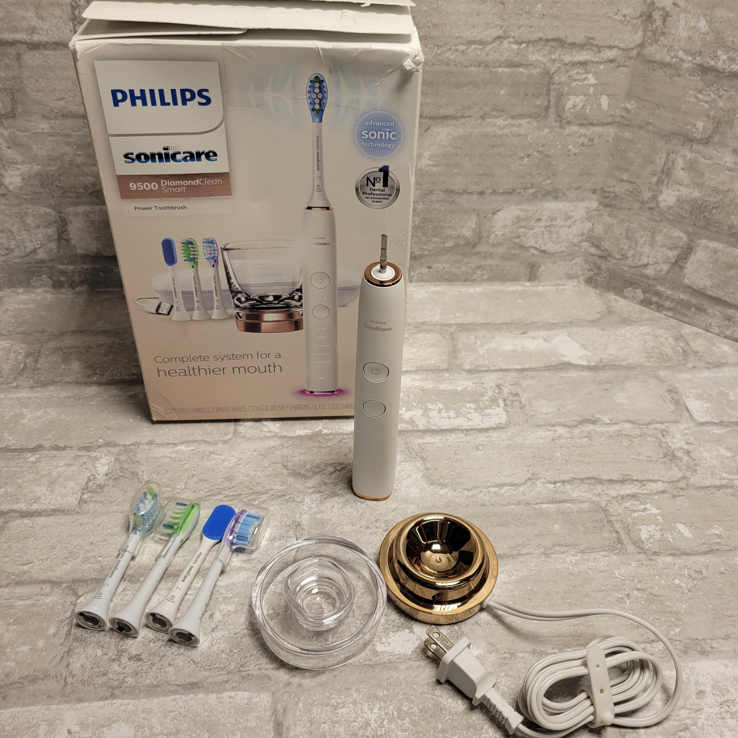 Philips Sonicare DiamondClean Smart 9500 Electric Toothbrush - Rose Gold (8038517506286)